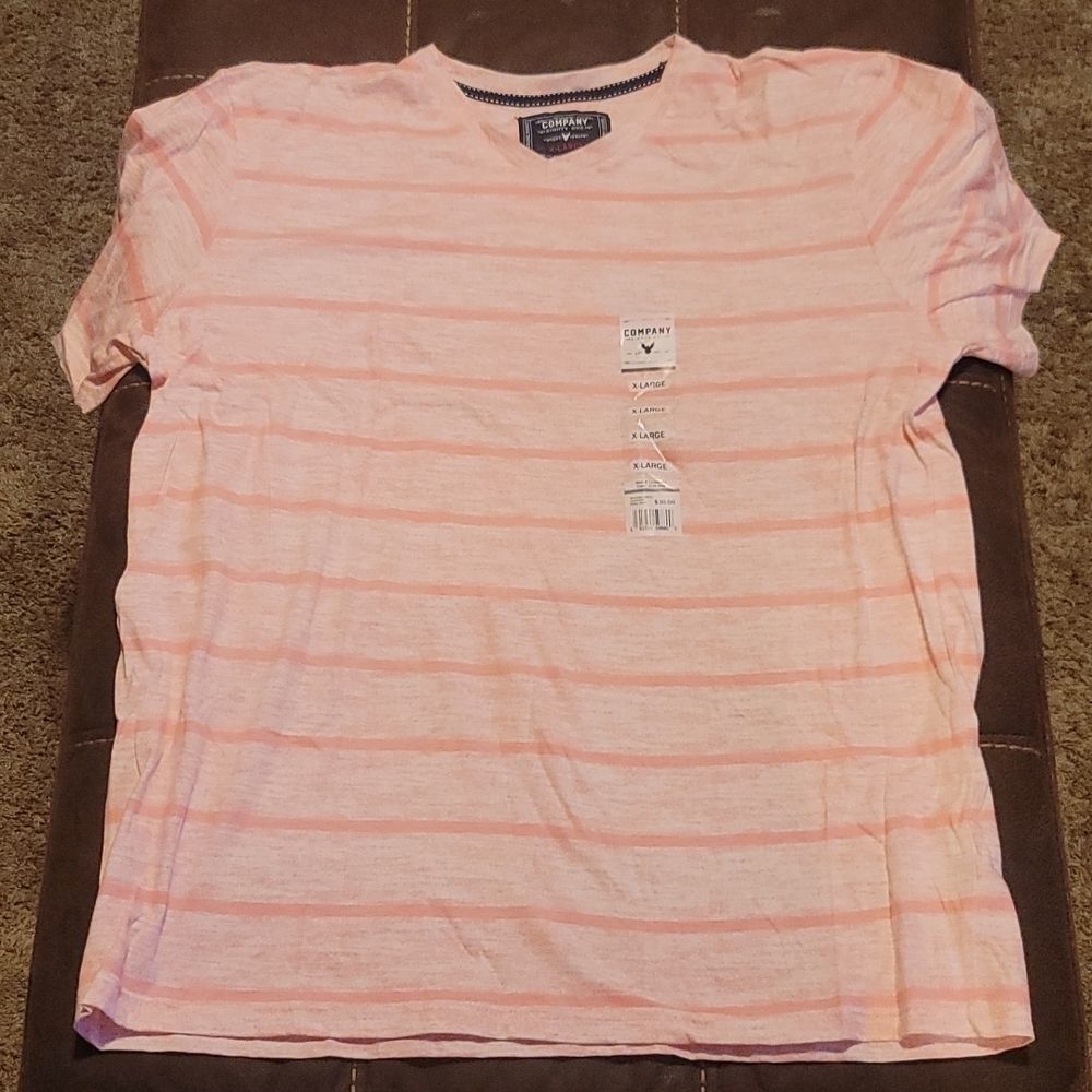 Company Eighty One Pink Striped Tee. Size XL